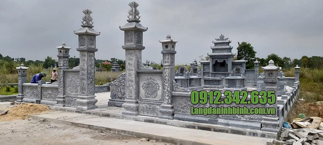 Mẫu khu mộ đá gia đình dòng họ đẹp