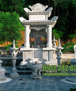 Mẫu lăng mộ đá tròn ninh vân ninh bình đẹp, chuẩn phong thủy