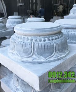 Đá kê chân côt gỗ nhà thờ họ đẹp chạm khắc hoa văn tinh tế