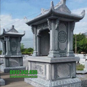 Mẫu miếu thờ quan thần linh, thổ địa bằng đá đẹp