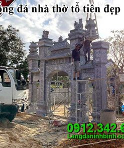 Cổng đá nhà thờ tổ tiên đẹp