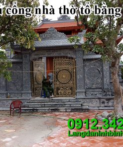 Mẫu cổng nhà thờ tổ bằng đá