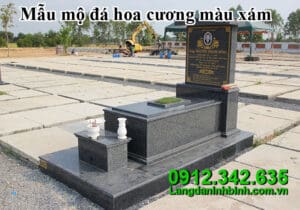 Mẫu mộ đá hoa cương màu xám