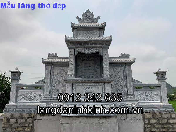 Lăng thờ đá, mẫu lăng thờ bằng đá đẹp, lăng thờ chung bằng đá,Khu mộ gia tộc nên xây bằng vật liệu gì, Cách bố trí khu lăng mộ gia tộc