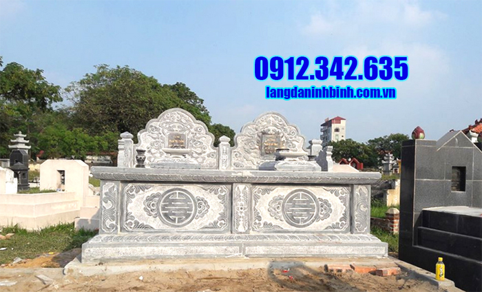 Mộ đá đôi đẹp dành cho ông bà