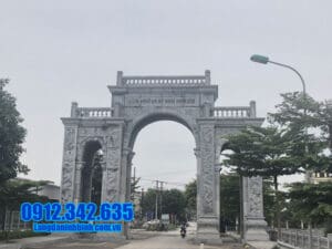Mẫu cổng làng đẹp bằng đá