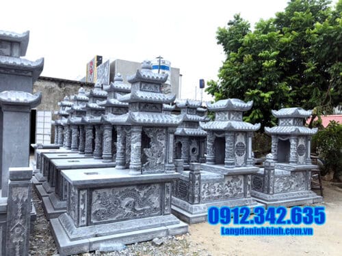 7 mẫu nhà mồ miền bắc bằng đá xanh của cơ sở Đá mỹ nghệ Ninh Bình
