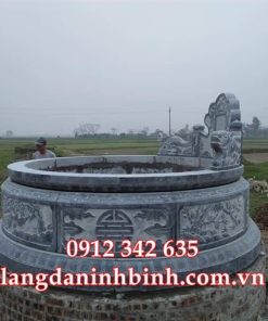 Mẫu mộ hình tròn bằng đá HT35
