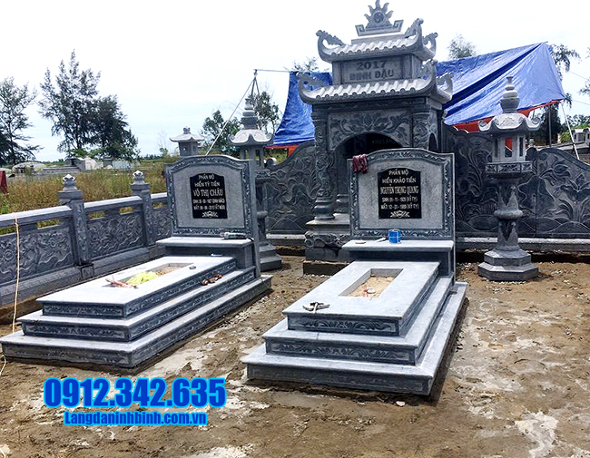 mẫu mộ tam cấp bằng đá thanh hóa