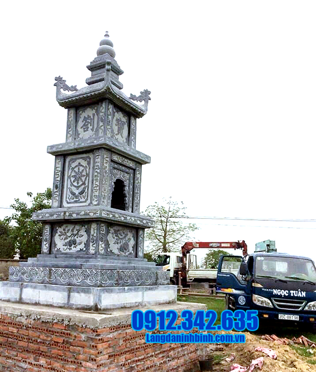 mẫu mộ tháp bằng đá thanh hóa