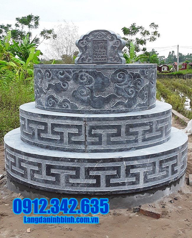 mẫu mộ tròn bằng đá thanh hóa