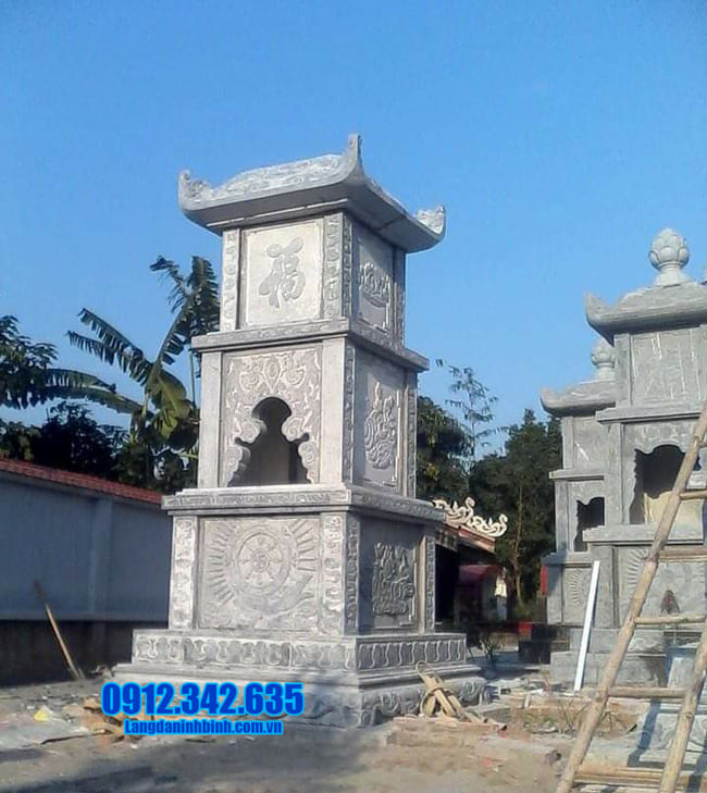 mẫu mộ đá hình tháp đẹp tại Bình Phước