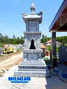 Mẫu tháp mộ đẹp bằng đá để thờ hũ tro cốt tại An Giang