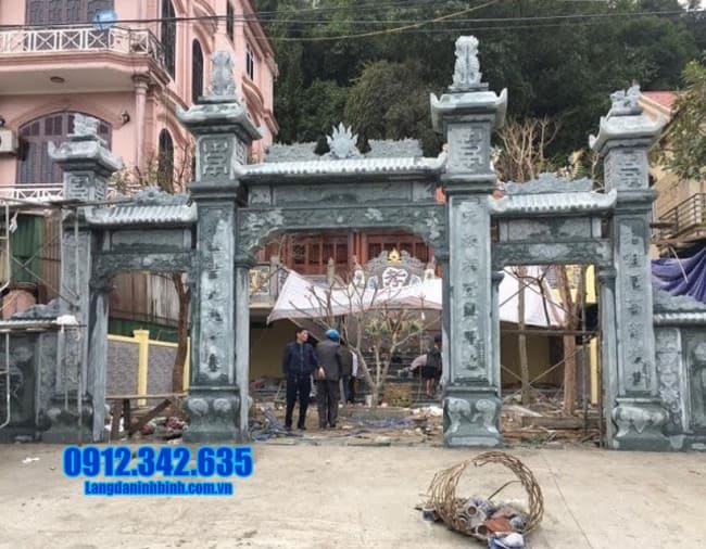 mẫu cổng đá nhà thờ họ đẹp nhất tại Tuyên Quang