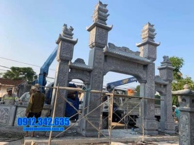 mẫu cổng tam quan bằng đá tại Bắc Giang