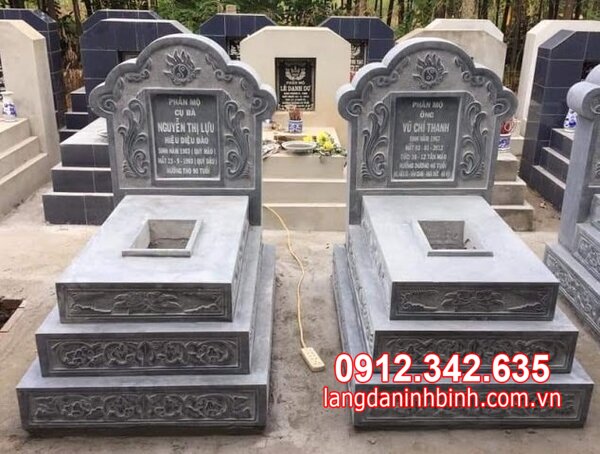 Chế tác lắp đặt mộ đôi bằng đá đẹp nhất tại Quy Nhơn