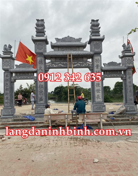 cổng chùa đá lắp đặt tại Khánh Hòa