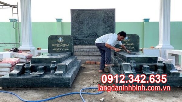 lắp đặt mộ đôi bằng đá đẹp nhất tại Quy Nhơn