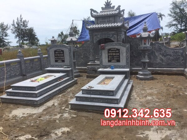 lắp đặt mộ đôi bằng đá đẹp tại Quy Nhơn