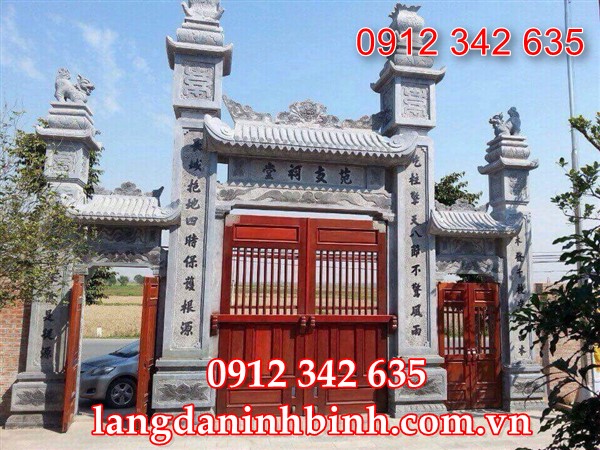 mẫu cổng chùa bằng đá lắp đặt tại Khánh Hòa