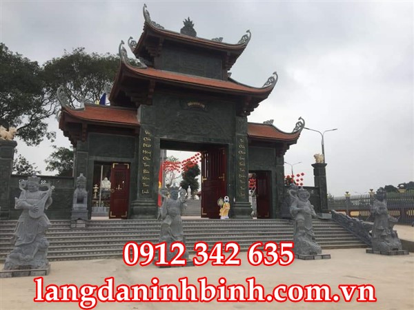 mẫu cổng chùa đá đẹp lắp đặt tại Khánh Hòa