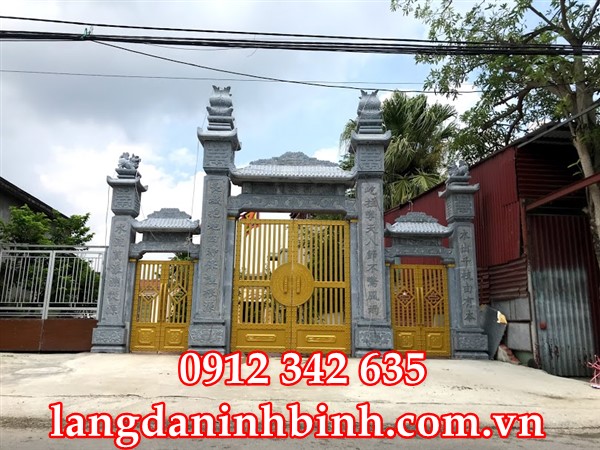 mẫu cổng chùa đá lắp đặt tại Khánh Hòa