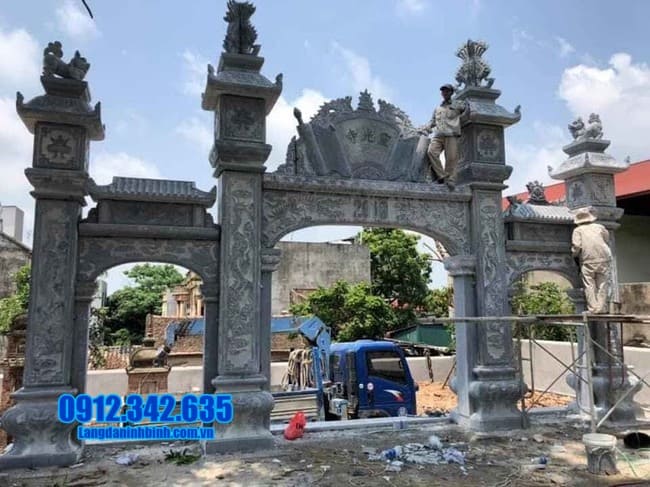 mẫu cổng chùa đá tại Ninh Thuận