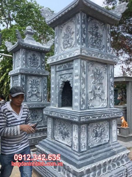 mẫu mộ tháp xây bằng đá đẹp nhất tại Quy Nhơn