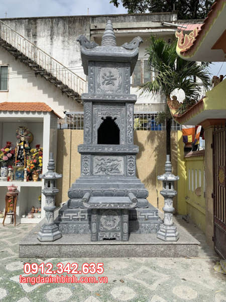 mẫu mộ tháp xây bằng đá đẹp tại Quy Nhơn